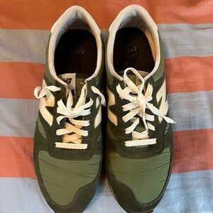 New Balance Green and White Retro Sneakers